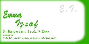 emma izsof business card